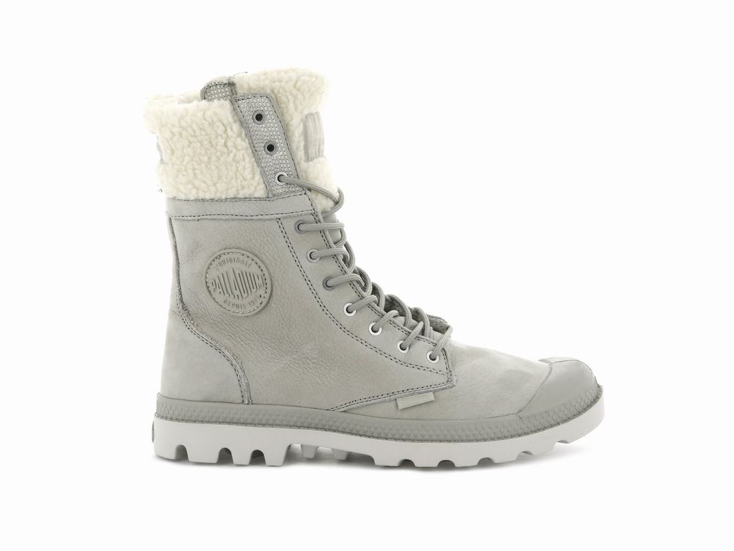 Palladium Baggy Pilot Wt Damen Stiefel Grau ||936075-YRS||